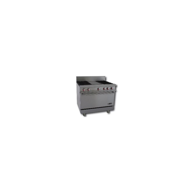 Estufa con 4 quemadores, horno y plancha de 1 pie CG-41P