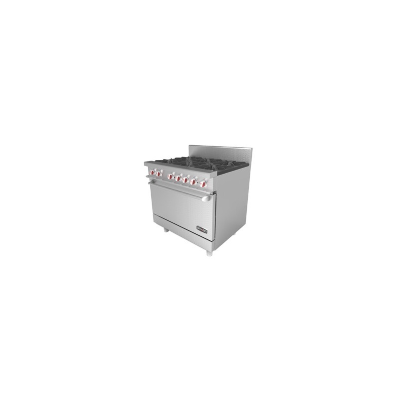 Estufa con 6 quemadores y horno CG-61