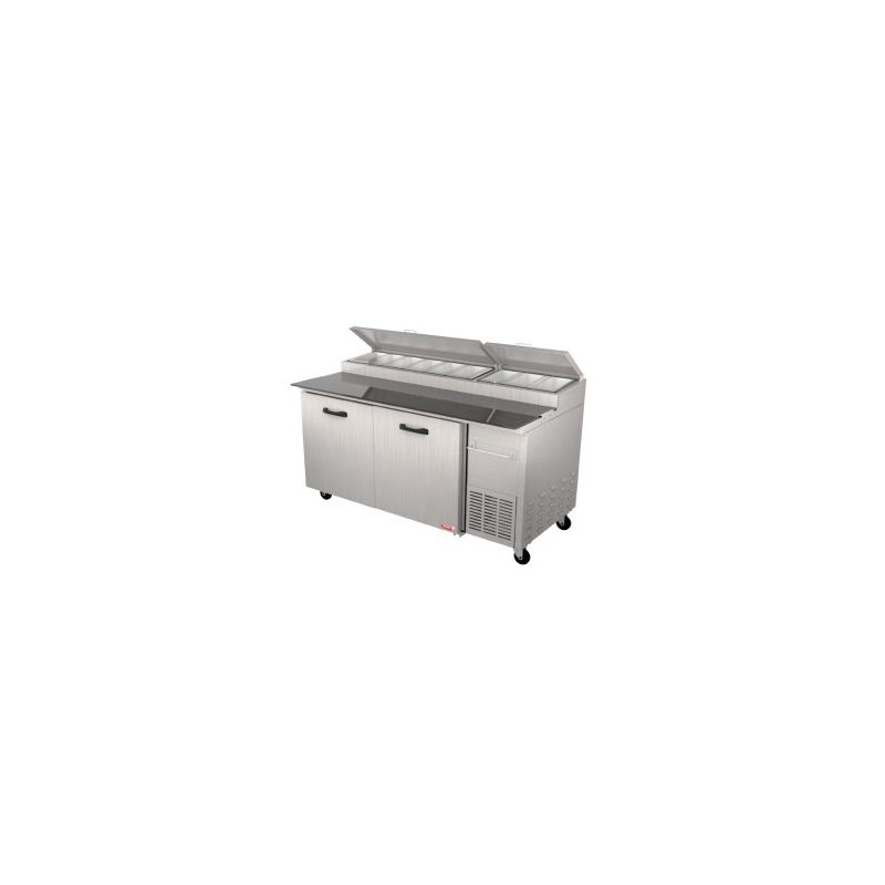 MESA FRIA PARA PREPARACION DE ALIMENTOS DE 1 PUERTA + 2 CAJONES PTP21