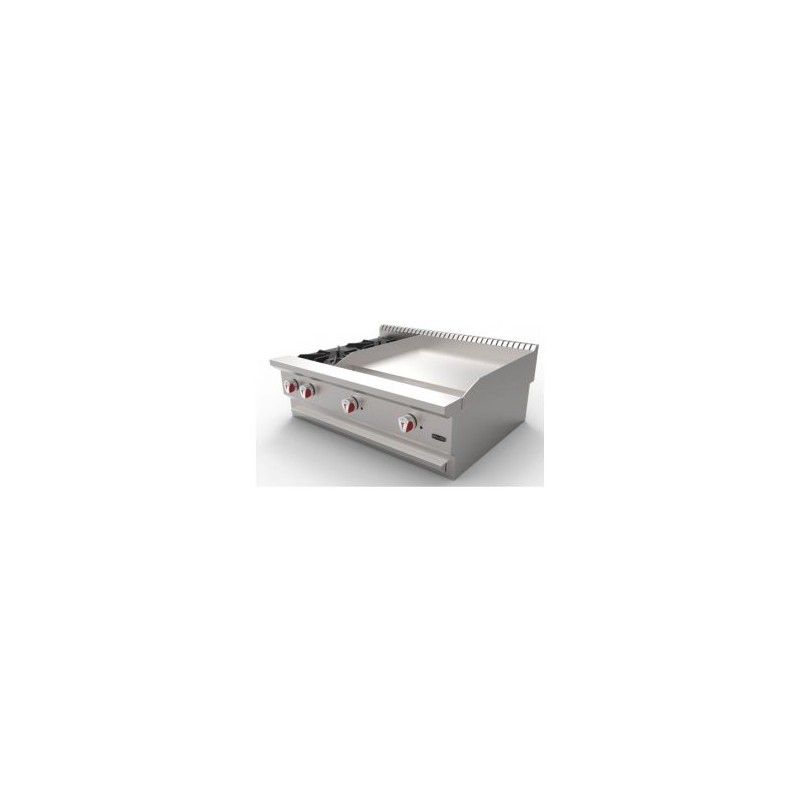 Parrilla de 2 quemadores y plancha CG-20PD