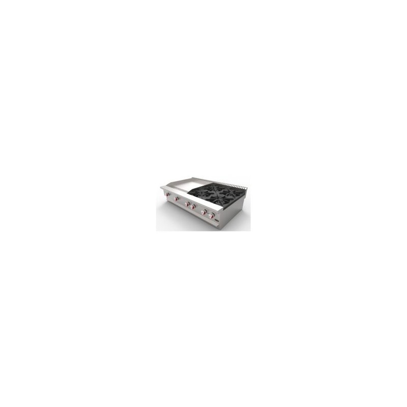 Parrilla de 4 quemadores y plancha CG-40PD