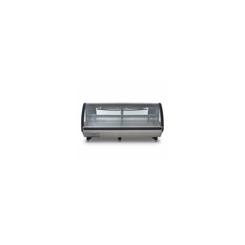 VITRINA CARNICERA VIDRIO RECTO ACERO INOXIDABLE VCA200-AI