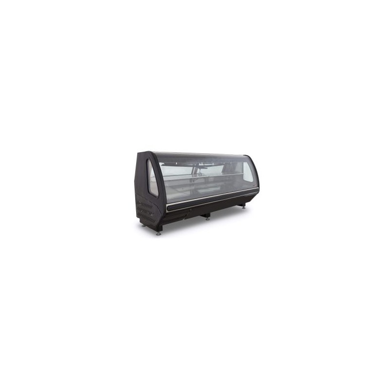 VITRINA CARNICERA VIDRIO RECTO NEGRA VCA250 N