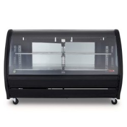 VITRINA DELICATESSEN VIDRIO PANORAMICO NEGRA TEM200N