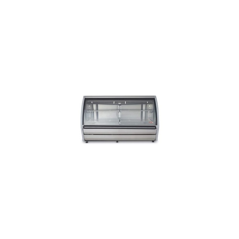 VITRINA EXHIBIDORA VIDRIO PLANO ACERO INOXIDABLE DRD6-AI