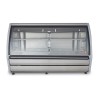 VITRINA EXHIBIDORA VIDRIO PLANO ACERO INOXIDABLE DRD6-AI